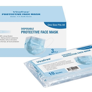 Protective disposable masks with box